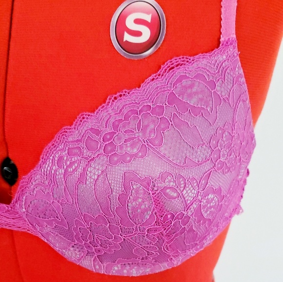 MH Plus Lace Underwire Bra - Magenta & Grey 38C - Picture 6 of 8